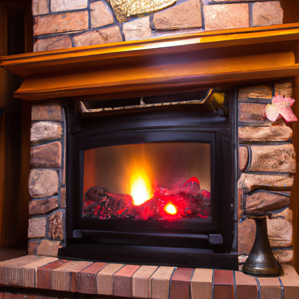 Sparkling clean chimney with cozy fireplace inside a Canadian home — ultra detailed